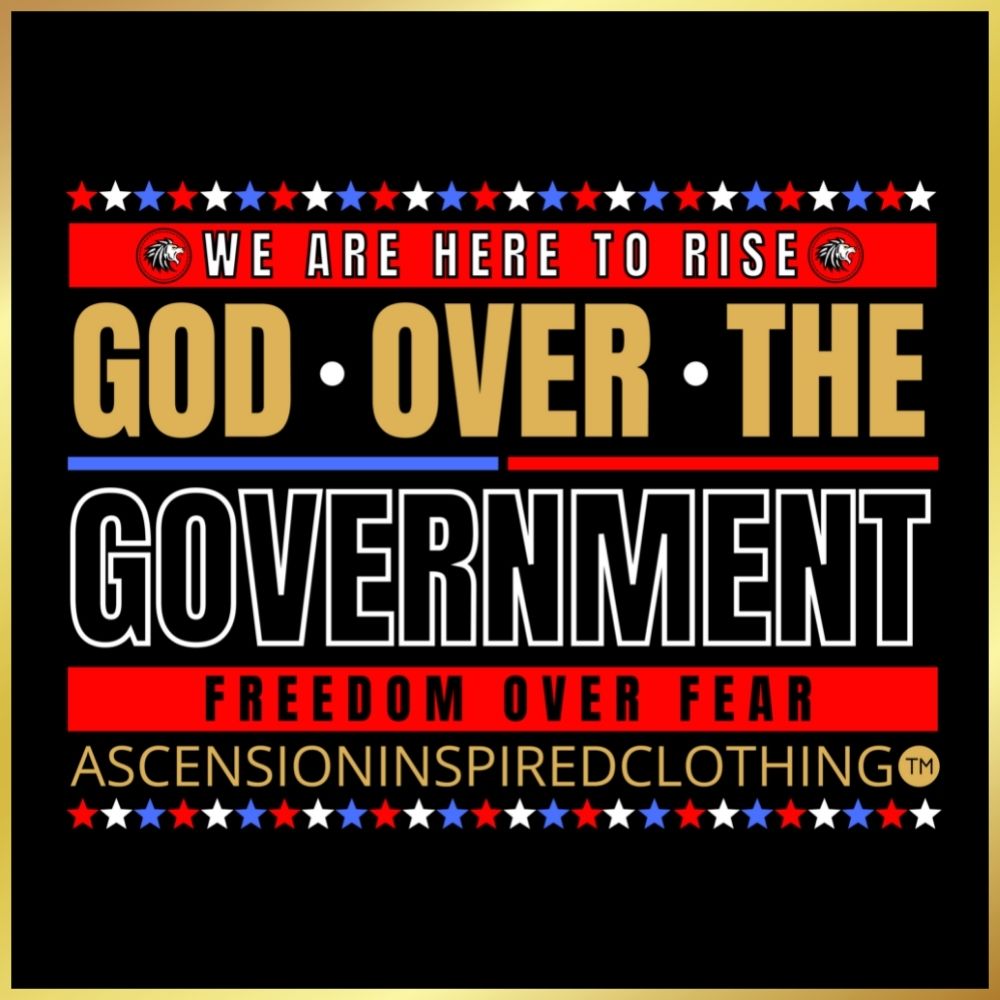 God Over The Government Statement (Back + Front) Organic Unisex T Shirt