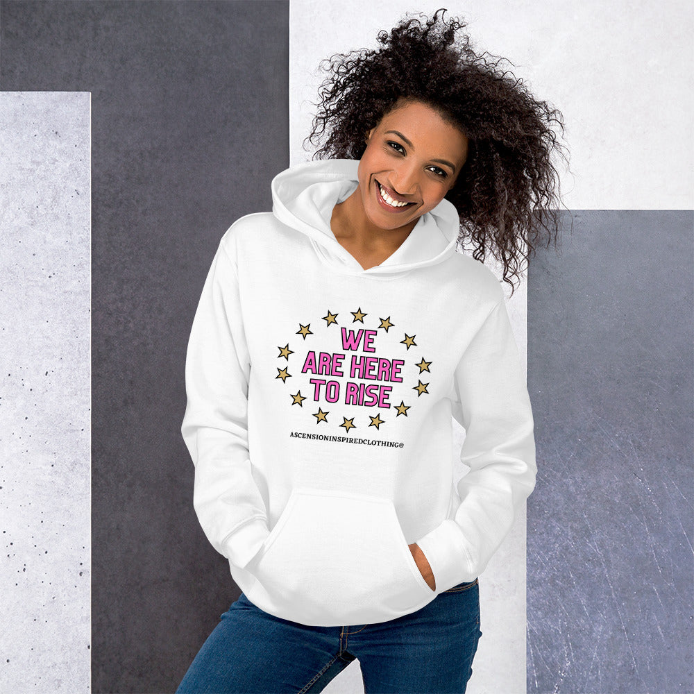 Are Here To Rise®️ Women's Statement Hoodie (Front Back) Ascension Inspired Clothing®