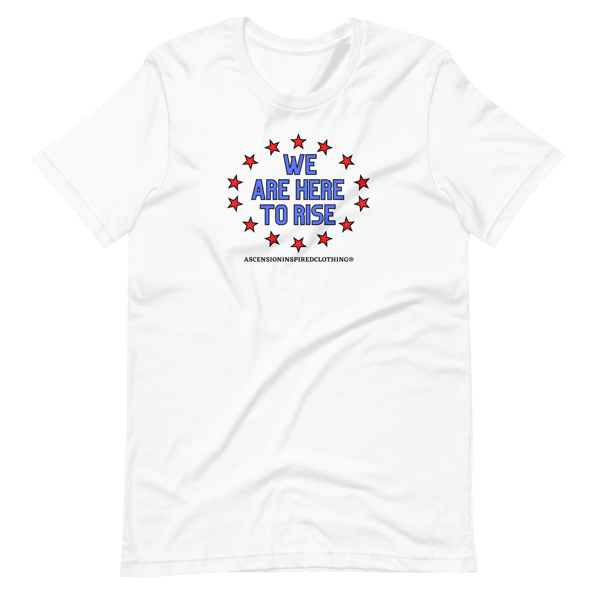 We Are Here To Rise®️Red/Blue T Shirt