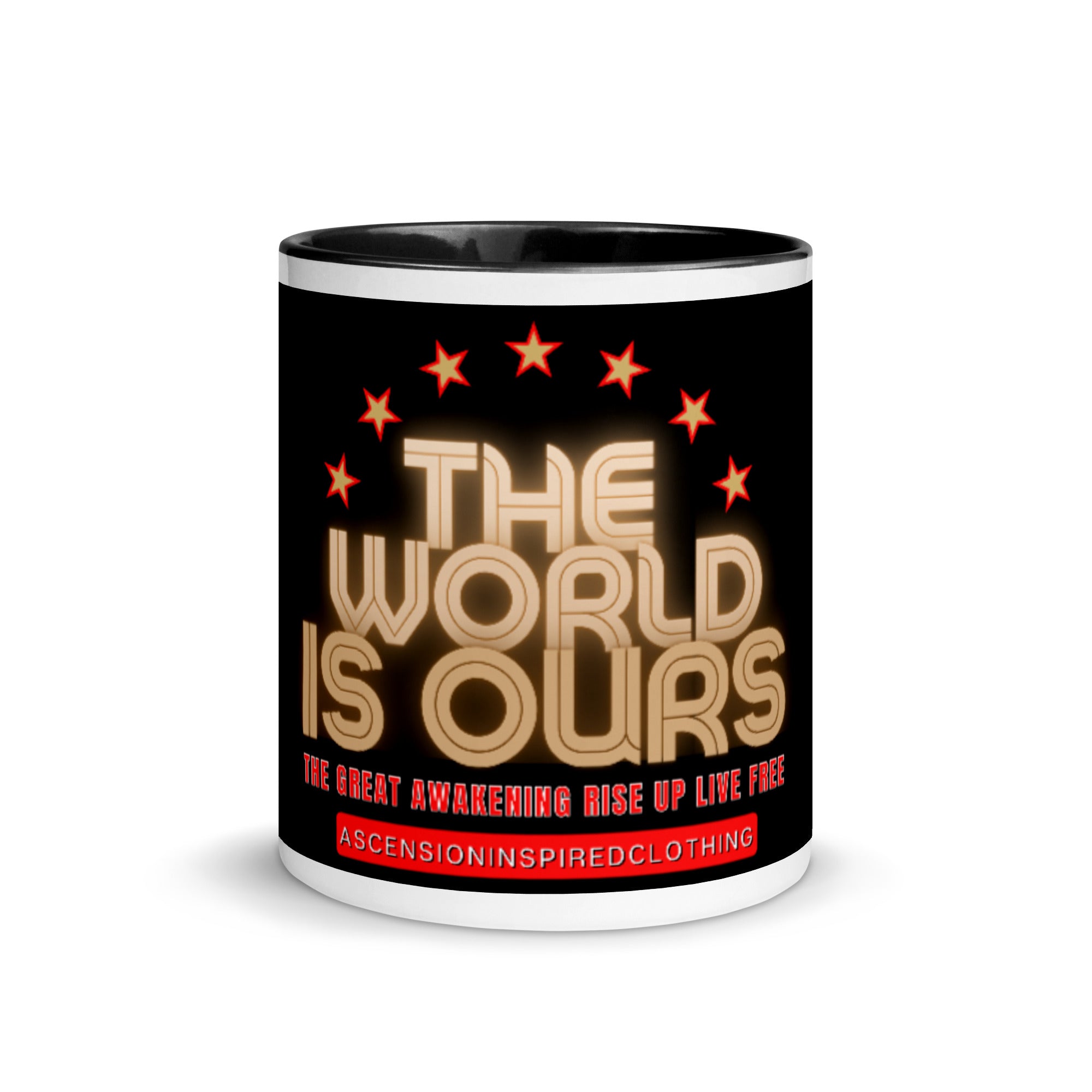 The World Is Ours Mug with Colour Inside
