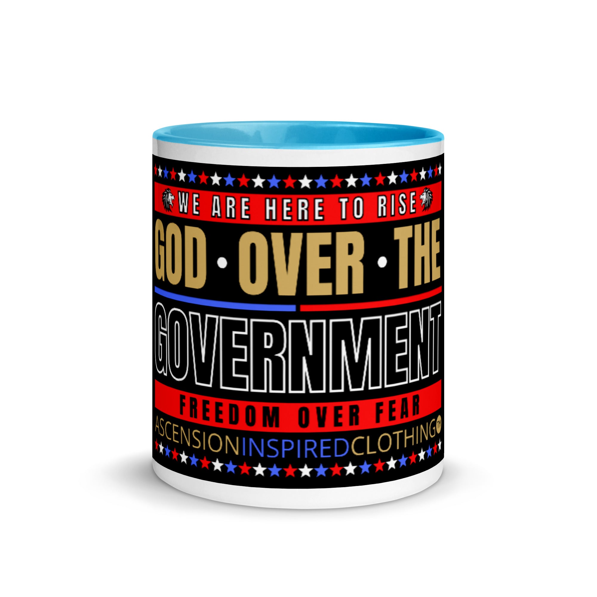 God Over The Government Mug with Colour Inside