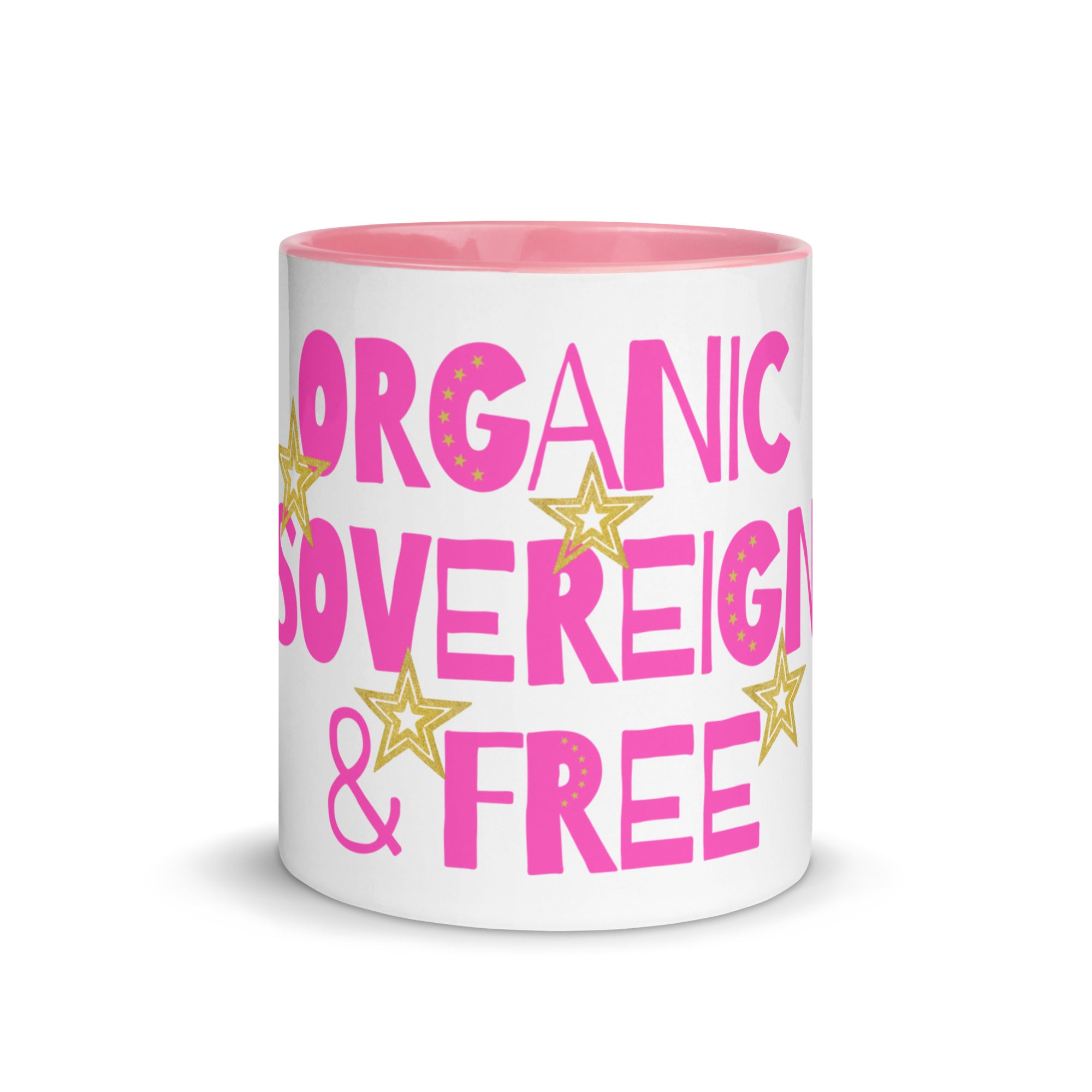 Organic Sovereign & Free Mug with Colour Inside