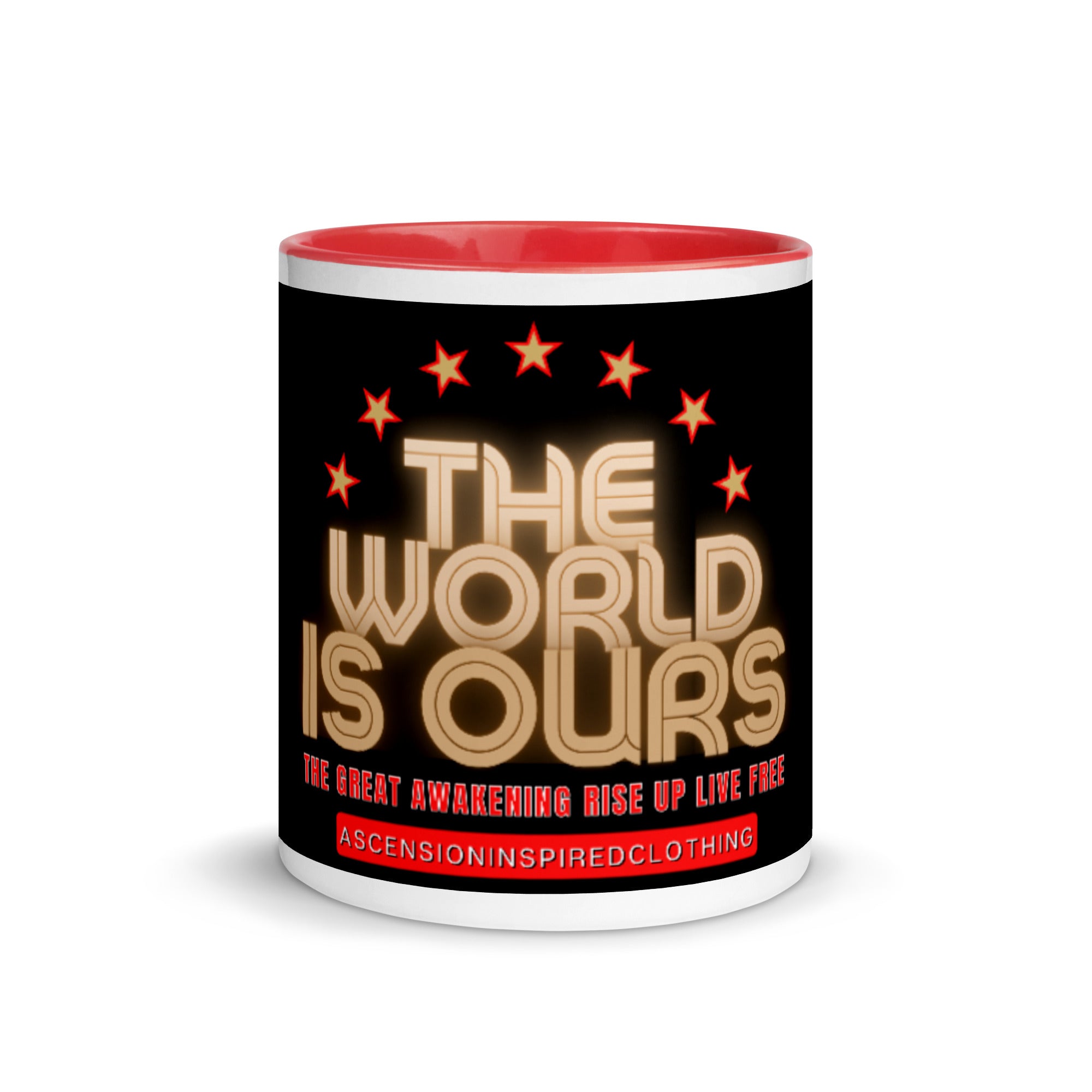 The World Is Ours Mug with Colour Inside