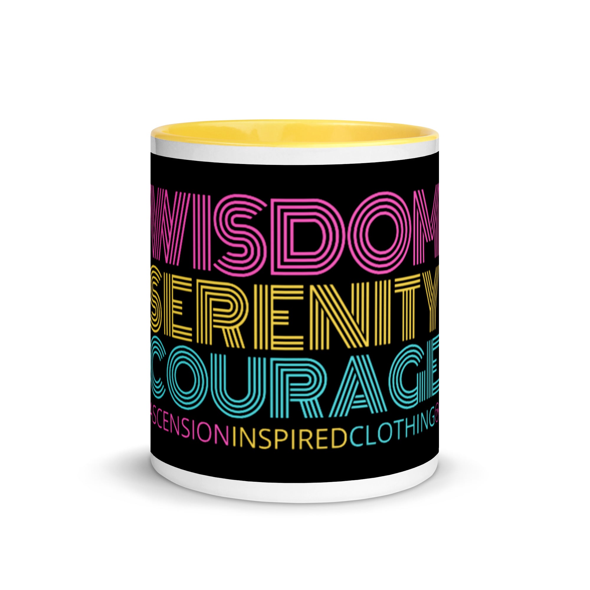 Wisdom Serenity Courage Mug with Colour Inside