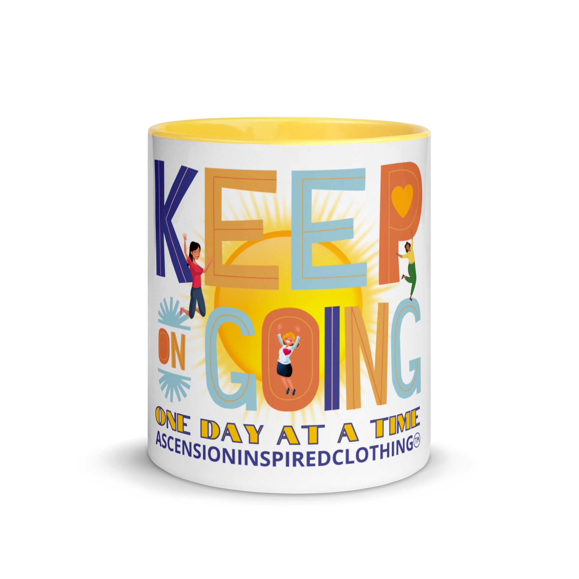 Keep On Going Mug with Colour Inside