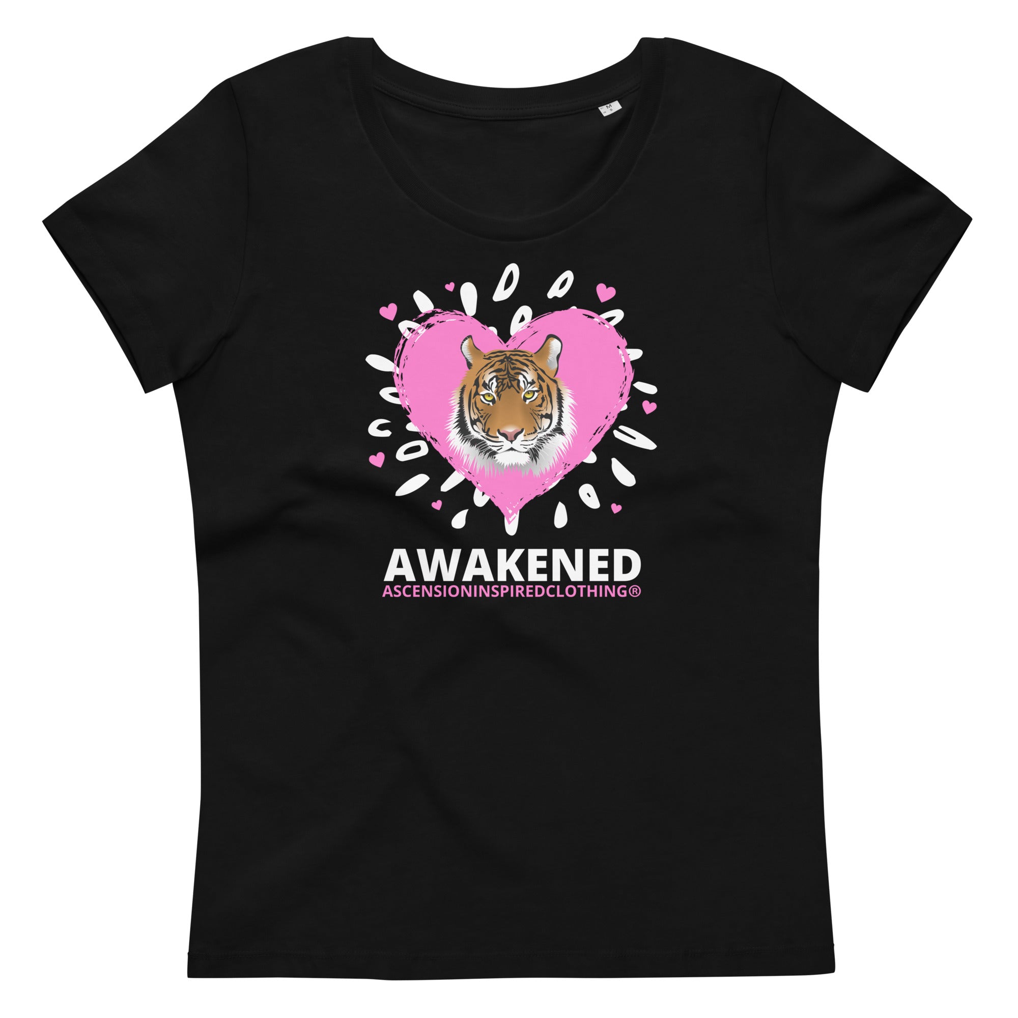 Awakened Pink Tigress Premium Organic Fitted T Shirt